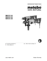 Предварительный просмотр 1 страницы Metabo BHE-D 24 Operating Instructions Manual