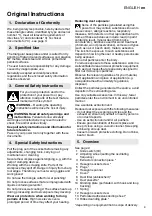 Preview for 9 page of Metabo DSE 280 Intec Original Instructions Manual