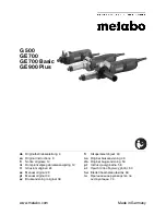 Preview for 1 page of Metabo G 500 Original Instructions Manual