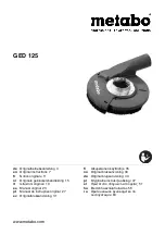 Metabo GED 125 Original Instructions Manual preview