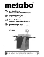 Metabo HC 410 Operating Instructions Manual preview