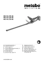 Metabo HS 18 LTX 45 Original Instruction preview