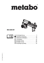 Metabo HS 5000 W Operating Instruction preview