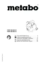 Metabo HWW 5500/20 M Original Operating Instructions preview