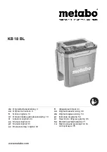 Metabo KB 18 BL Original Instructions Manual preview