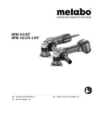 Предварительный просмотр 1 страницы Metabo KFM 18 LTX 3 RF Operating Instructions Manual