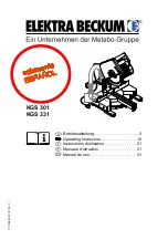 Preview for 1 page of Metabo KGS 301 Operating Instruction