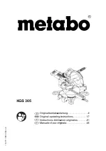 Preview for 1 page of Metabo KGS 305 Original Operating Instructions