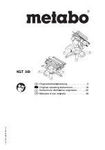 Предварительный просмотр 1 страницы Metabo KGT 300 Original Operating Instructions