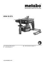 Preview for 1 page of Metabo KHA 18 LTX Operating Instructions Manual