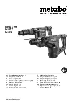 Metabo KHE 5-40 Original Instructions Manual предпросмотр