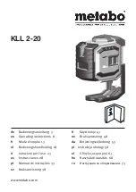 Metabo KLL 2-20 Operating Instructions Manual preview