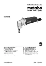 Metabo Kn 6875 Original Instructions Manual preview