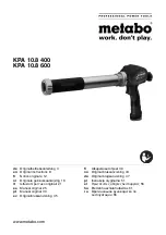 Предварительный просмотр 1 страницы Metabo KPA 10.8 400 Original Instructions Manual