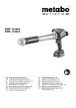 Metabo KPA 12 400 Original Operating Instructions предпросмотр