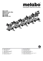 Metabo KS 18 LTX 216 Original Instructions Manual preview