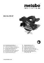 Preview for 1 page of Metabo KS 18 LTX 57 Original Operating Instructions