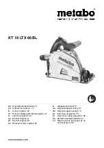 Metabo KT 18 LTX 66 BL Original Instructions Manual preview