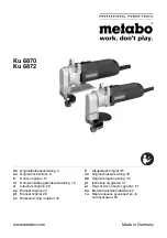 Metabo Ku 6870 Original Instructions Manual предпросмотр