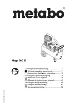 Metabo Mega 600 D Original Operating Instructions preview