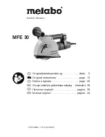 Metabo MFE 30 Original Instructions Manual предпросмотр