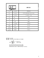 Предварительный просмотр 3 страницы Metabo MFE 30 Original Instructions Manual
