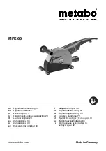 Metabo MFE 65 Original Instructions Manual preview