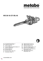 Metabo MS 36-18 LTX BL 40 Original Instructions Manual preview