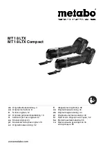 Metabo mt 18 LTX compact Original Instructions Manual предпросмотр