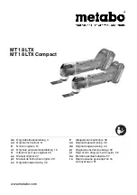 Metabo MT 18 LTX Original Instructions Manual preview