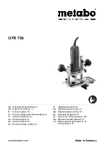 Metabo OFE 738 Original Instructions Manual preview