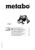 Metabo P 3000 G Original Operating Instructions preview