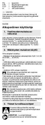 Preview for 44 page of Metabo PA 14.4-18 LED-USB Operating Instructions Manual