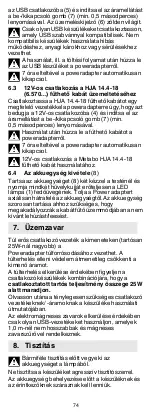 Preview for 74 page of Metabo PA 14.4-18 LED-USB Operating Instructions Manual