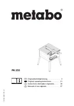 Metabo PK 255 Original Operating Instructions preview