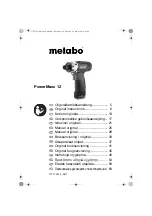 Metabo PowerMaxx 12 Original Instructions Manual предпросмотр