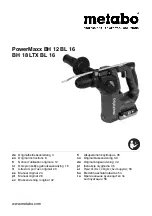 Предварительный просмотр 1 страницы Metabo PowerMaxx BH 12 BL 16 Original Instruction