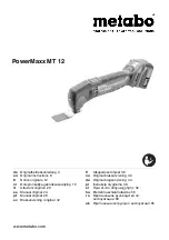 Metabo PowerMaxx MT 12 Original Instructions Manual preview