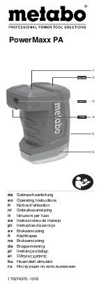 Preview for 1 page of Metabo PowerMaxx PA Operating Instructions Manual