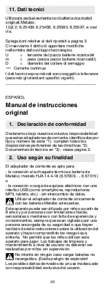 Preview for 29 page of Metabo PowerMaxx PA Operating Instructions Manual