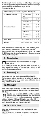 Preview for 54 page of Metabo PowerMaxx PA Operating Instructions Manual