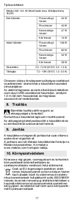 Preview for 77 page of Metabo PowerMaxx PA Operating Instructions Manual