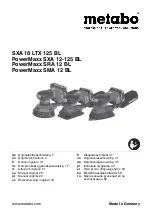 Metabo PowerMaxx SMA 12 BL Original Instructions Manual preview