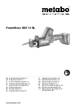 Metabo PowerMaxx SSE 12 BL Original Instructions Manual предпросмотр