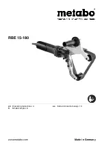 Metabo RBE 15-180 Operating Instructions Manual preview