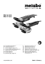 Metabo RS 14-125 Original Instructions Manual preview