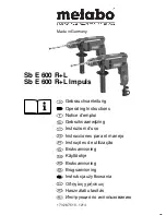 Metabo Sb e 600 R+L User Manual preview