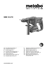 Metabo SBE 18 LTX Original Instructions Manual preview