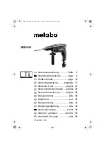 Metabo SBE 500 Operating Instructions Manual предпросмотр