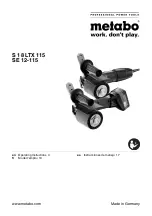 Metabo SE 12-115 Operating Instructions Manual preview